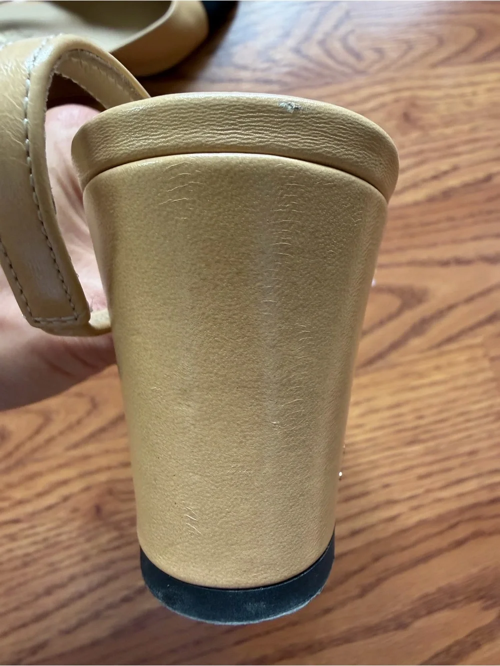 Chanel Slingbacks Beige and Black Size 37
